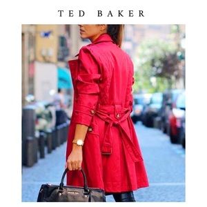 TED BAKER LONDON  Red Coral Coat